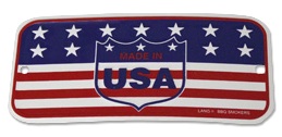 Made in the U.S.A. sign on all Lang BBQ Smoker Cookers