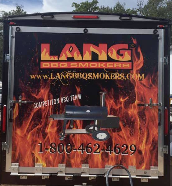 Lang BBQ Competition Team mobile kitchen trailer